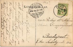 1906 Dör (Kisalföld), Római katolikus templom és plébánia (még az eredetileg középen álló toronnyal ...