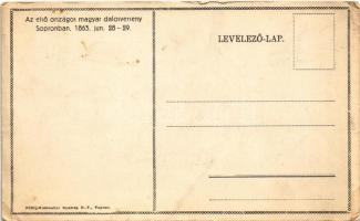 Sopron, Az első országos dalosverseny 1863. június 28-29.. Röttig-Romwalter Nyomda rt. (fa)