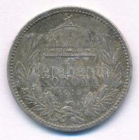 1915KB 1K Ag "Ferenc József" T:XF patina Adamo K5.1