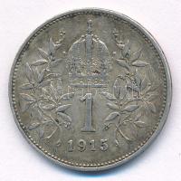 Ausztria 1915. 1K Ag "Ferenc József" T:XF patina Austria 1915. 1 Krone Ag "Franz Jose...