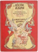 Költők albuma. Jelenkori magyar költők verseiből. Szerk.: Radó Antal. Harminczöt magyar festőművész képeivel. A Pesti Napló karácsonyi ajándéka előfizetőinek. Bp., é.n., Lampel Róbert (Wodianer F. és Fiai)., 284 p. Negyedik, módosított és bővített kiadás. Benne neves magyar szerzők, közte Gyulai Pál, Vajda János, Gárdonyi Géza, Heltai Jenő, Reviczky Gyula, Ignotus és mások műveivel. Gazdag képanyaggal illusztrált, közte Márk Lajos, Réthy István, (Magyar-)Mannheimer Gusztáv, Csók István, (Körösfői)-Kriesch Aladár, (Iványi-)Grünwald Béla, Fényes Adolf és mások műveivel illusztrált. Kiadói szecessziós aranyozott, festett egészvászon kötésben, Gottermayer-kötés, márványozott lapélekkel, a borítón kis kopásnyomokkal, foxing foltos lapokkal, de alapvetően jó állapotban.