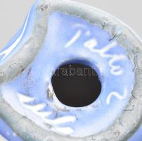 Pablo Zabal: kék bagoly. Jelzett, hibátlan, m: 8,5 cm