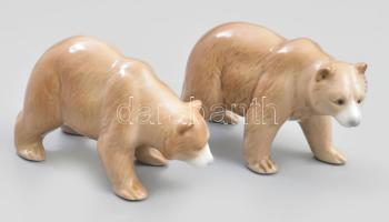 2 darab Otagiri japán porcelán medve. Címkével jelezve, hibátlan, h: 12-13 cm, m: 7,5-8 cm