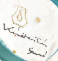 Drasche porcelán könyvet olvasó fiú, kézzel festett, jelzett, hibátlan, m: 8,5 cm