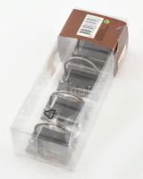 4 darabos szalvétagyűrű szett, melyekbe fotó helyezhető, műanyag, dobozában