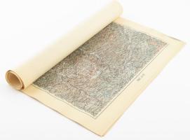 cca 1920-1940 Osztrák topográfiai, katonai térképek, 10 db, 1 : 200.000, Wien, Bundesamt für Eich- u...