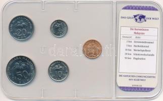 Malajzia 2005. 1S-50S (5xklf) "A világ pénzei" forgalmi összeállítás fóliatokban, német ny...