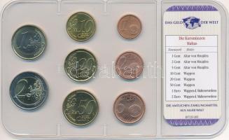 Málta 2008. 1c-2E (8xklf) "A világ pénzei" forgalmi összeállítás fóliatokban, német nyelvű...