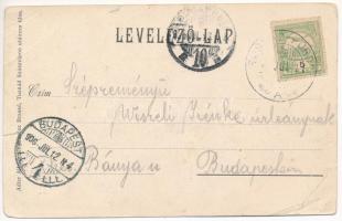 1906 Tusnád fürdő, Baile Tusnad; Szecessziós montázs. Adler Alfréd fényképész / Art Nouveau montage ...