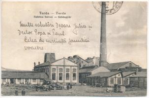 1924 Torda, Turda; Szódagyár, autók / Fabrica Solvay / soda factory, automobiles (gyűrődések / creases)