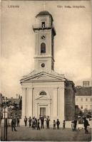 Lugos, Lugoj; Görögkatolikus templom, üzlet / Greek catholic church, shop