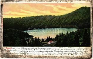1903 Tusnádfürdő, Baile Tusnad; Szent Anna tó / lake, spa (EK)