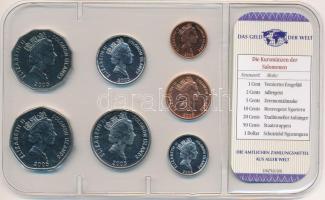 Salamon-szigetek 2005. 1c-1D (7xklf) "A világ pénzei" forgalmi összeállítás fóliatokban, n...