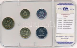 Zambia 1992. 25n-10K (5xklf) "A világ pénzei" forgalmi összeállítás fóliatokban, német nye...