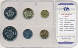 Seychelle-szigetek 2004-2007. 1c-5R (6xklf) "A világ pénzei" forgalmi összeállítás fóliato...