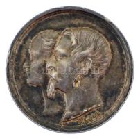 Franciaország 1856. "1856. június 14." kétoldalas, jelzetlen Ag emlékzseton III. Napóleon ...