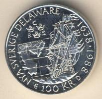 Svédország 1988. 100K Ag "Svéd kolónia Delaware-ben" T:PP
