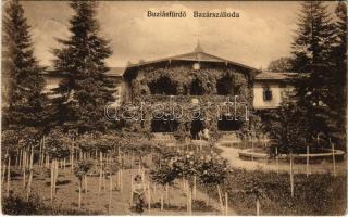 1912 Buziás, Buziásfürdő, Baile Buzias; Bazár szálloda. Francz József kiadása / hotel, spa