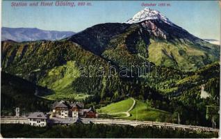 1926 Gösing an der Mariazellerbahn, Hotel Gösing, Bahnhof / railway station