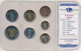 Dél-Afrika 2005. 5c-5R (7xklf) "A világ pénzei" forgalmi összeállítás fóliatokban, német n...