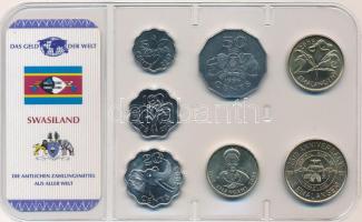 Szváziföld 1996-2007. 5c-50 Cents (7xklf) "A világ pénzei" forgalmi összeállítás fóliatokban, német nyelvű tanúsítvánnyal T:UNC,AU Swaziland 1996-2007. 5 Cents - 50 Cents (7xdiff) "The money of the world" coin set in foil packing, with certificate in German language C:UNC,AU