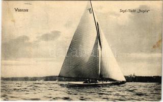 1908 Wannsee, Segel Yacht Angela / sailing yacht (EK)