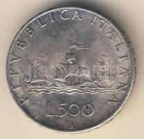 Olaszország 1966. 500L Ag "Kolombusz hajója" T:2/3