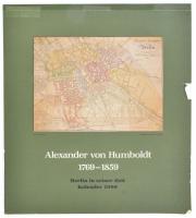 1988 Alexander von Humboldt (1769-1859) - Berlin in seiner Zeit, Kalender / A régi Berlin, színes reprodukciókkal illusztrált falinaptár, kissé sérült, ragasztott, 34x31 cm