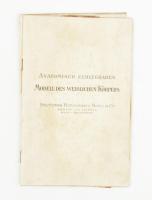 cca 1900-1910 Anatomisch zerlegbares Modell des Weiblichen Körpers. / A női test anatómiája, 8 db részletgazdag, színes képtábla, több kihajtható résszel. Deutsches Verlagshaus Bong &amp; Co., Berlin und Leipzig, Wien, Stuttgart. Tűzött papírkötés, kissé sérült.