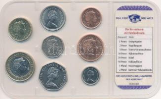 Falkland-szigetek 2004. 1p-2P (8xklf) "A világ pénzei" forgalmi összeállítás fóliatokban, ...