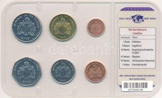 Gambia 1998-2008. 1b-1D (6xklf) "A világ pénzei" forgalmi összeállítás fóliatokban, német ...