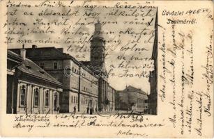 1905 Szatmárnémeti, Satu Mare; Kazinczy utca, zárda / street, priory (EK)