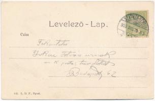 1906 Szatmárnémeti, Satu Mare; vasúti pályaudvar, vasútállomás. Hollósy felvétele / railway station