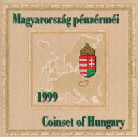 1999. 50f-100Ft (8xklf) "75 éves a Magyar Nemzeti Bank" forgalmi sor dísztokban, belső tok ragasztása kissé elengedett. T:BU Adamo FO32