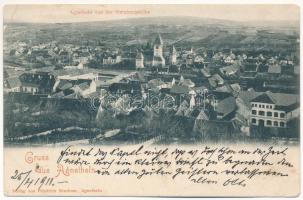 1911 Szentágota, Agnetheln, Agnita; von der Steinburgshöhe. Friedrich Breckner (EK)