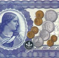 2006. 1Ft-100Ft (7xklf) forgalmi sor szettben + 1946. 1Ft Ag "Hatvanéves a Forint" utánver...