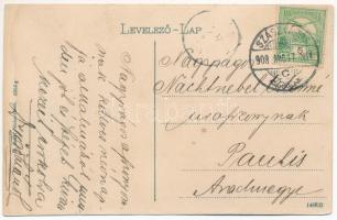 1908 Szászváros, Broos, Orastie; cukrászda, utcák, H. Graef üzlete és saját kiadása / streets, shop,...