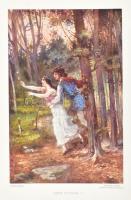 cca 1910-1930 Vörösmarty Mihály munkáihoz készített illusztrációk, 20 db színes és fekete-fehér repr...