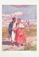 cca 1910-1930 Vörösmarty Mihály munkáihoz készített illusztrációk, 20 db színes és fekete-fehér repr...