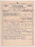 Szeged 1970. Fonciére Általános Biztosító Intézet 2db kitöltött életbiztosítási kötvénye tájékoztató...