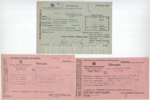 Szeged 1970. Fonciére Általános Biztosító Intézet 2db kitöltött életbiztosítási kötvénye tájékoztató...