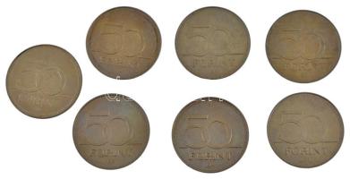 2004-2016. 50Ft Cu-Ni (7xklf) emlékkiadások T:AU,XF