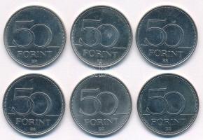 2004-2016. 50Ft Cu-Ni (6xklf) emlékkiadások T:AU,XF