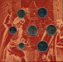 2001. 1Ft-100Ft (7xklf) forgalmi sor dísztokban, "Magyarország pénzérméi" sorozat, belső t...