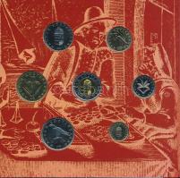 2001. 1Ft-100Ft (7xklf) forgalmi sor dísztokban, "Magyarország pénzérméi" sorozat, belső t...