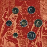 2001. 1Ft-100Ft (7xklf) forgalmi sor dísztokban, "Magyarország pénzérméi" sorozat, belső t...