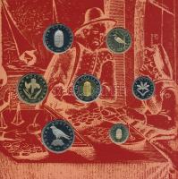 2001. 1Ft-100Ft (7xklf) forgalmi sor dísztokban, "Magyarország pénzérméi" sorozat, belső t...