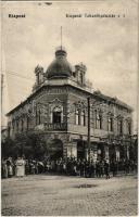 1917 Budapest XIX. Kispesti Takarékpénztár rt., Stefány Ede kávéháza, bor és sör csarnoka (EK)