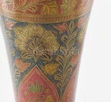 Nagy méretű réz padlóváza, díszes, jelzés nélkül, szép állapotban, m: 54 cm