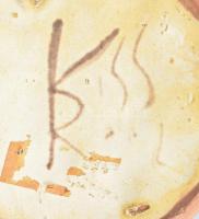 Kiss Roóz Ilona (1920-2010): Nő virágcsokorral, váza, jelzéssel, minimális kopottsággal, m: 38 cm